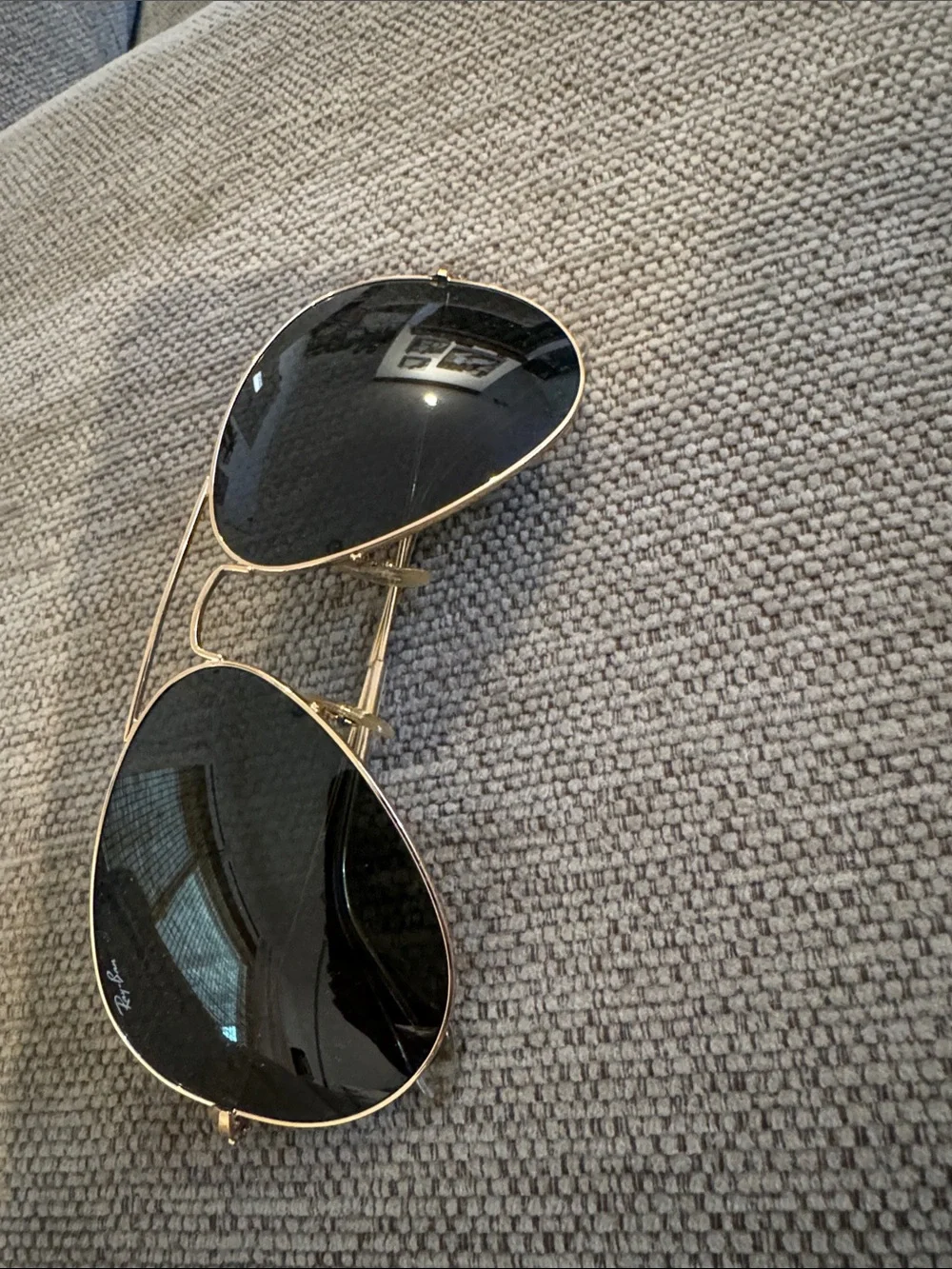 Ray-Ban Aviator Sunglasses - Black Lenses, Gold Frame